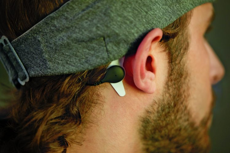 Sleep improving white noise headband