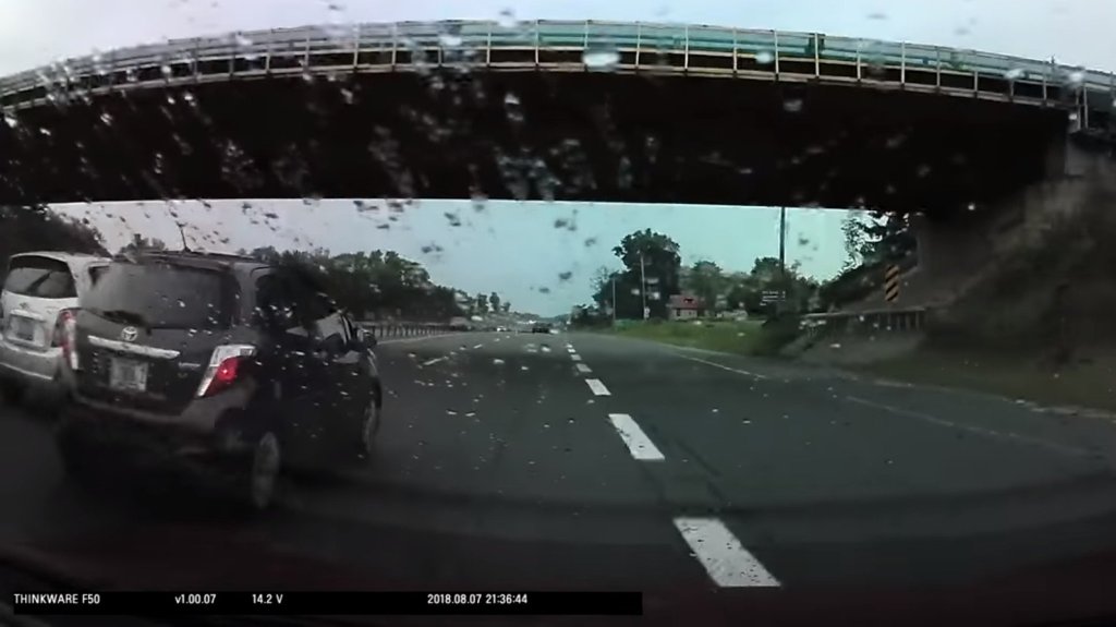 Tesla Autopilot near crash