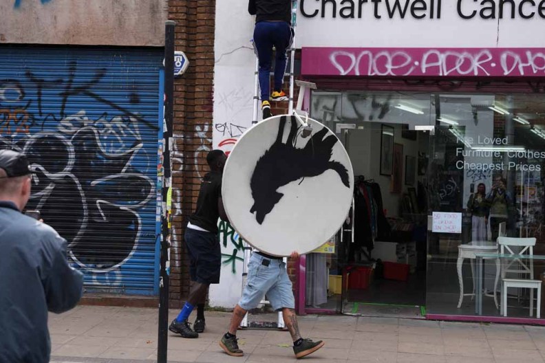 banksy wolf art stolen london