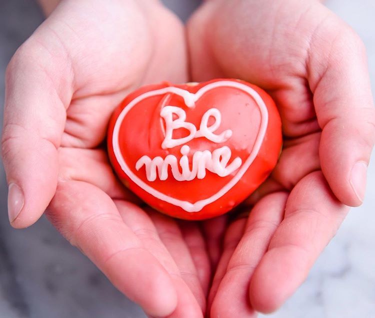 Mini Conversation Heart Donuts 