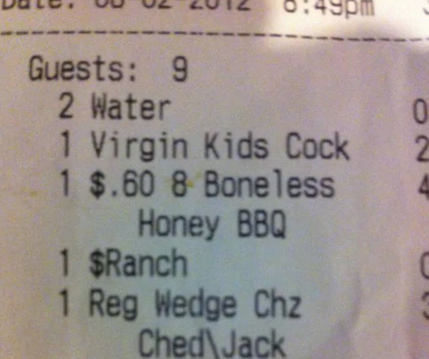 Funniest Receipts #7