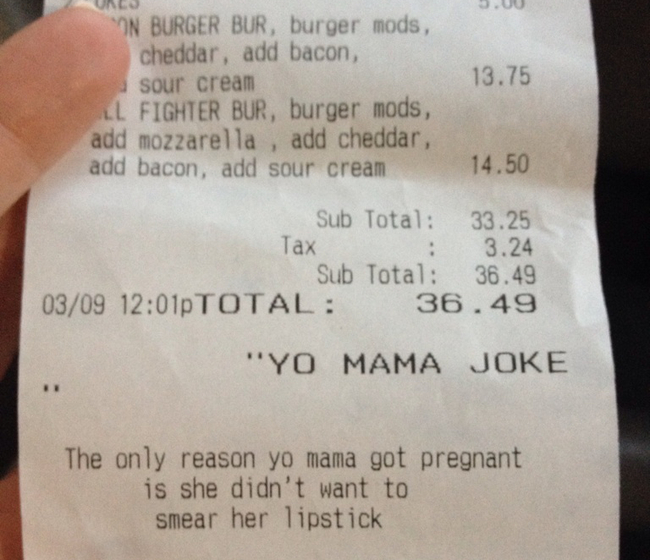 Funniest Receipts #15