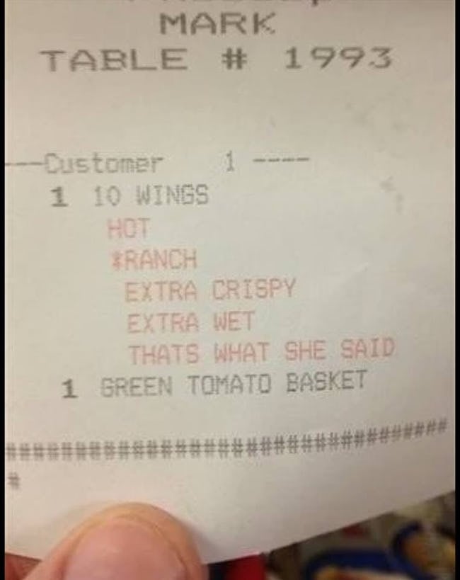 Funniest Receipts #16