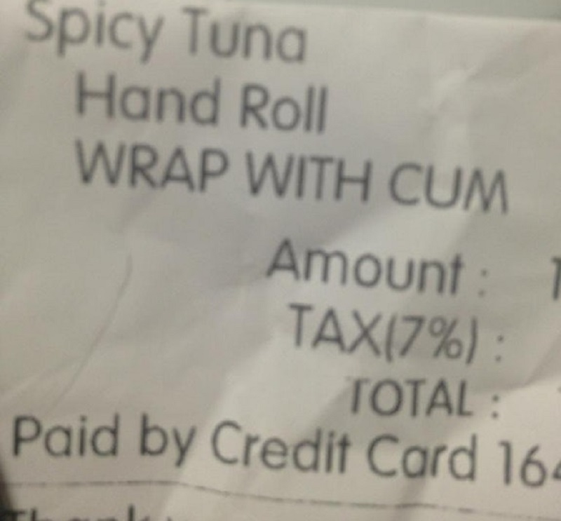 Funniest Receipts #19