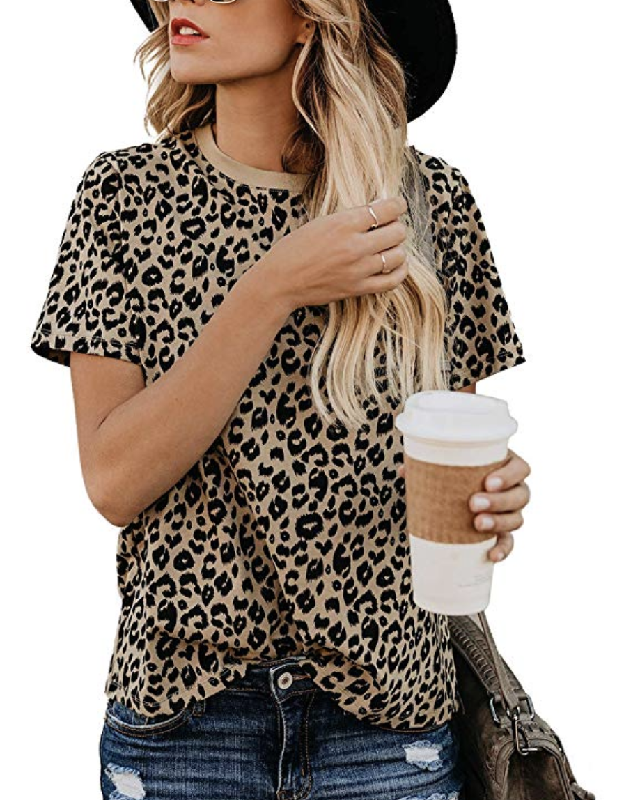 BMJL Women's Casual Leopard Print Top