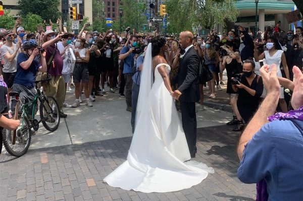 Mandatory Good News: Philadelphia Couple Walks Down the Aisle and Into Black Lives Matter Protest