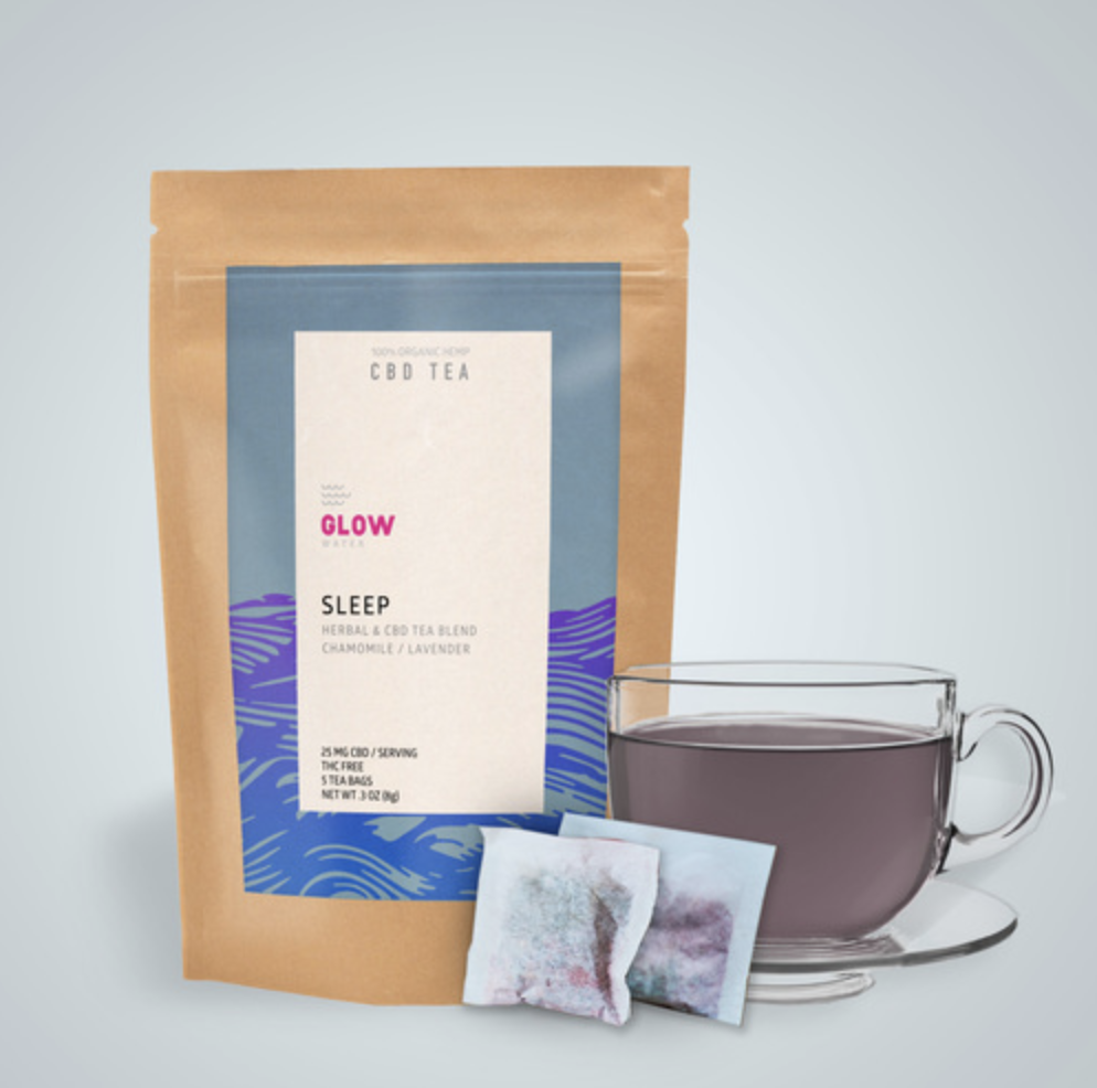 Glow Water's Sleep CBD Tea