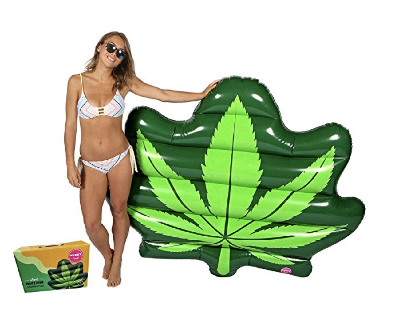 Giant Weed Leaf Pool Float