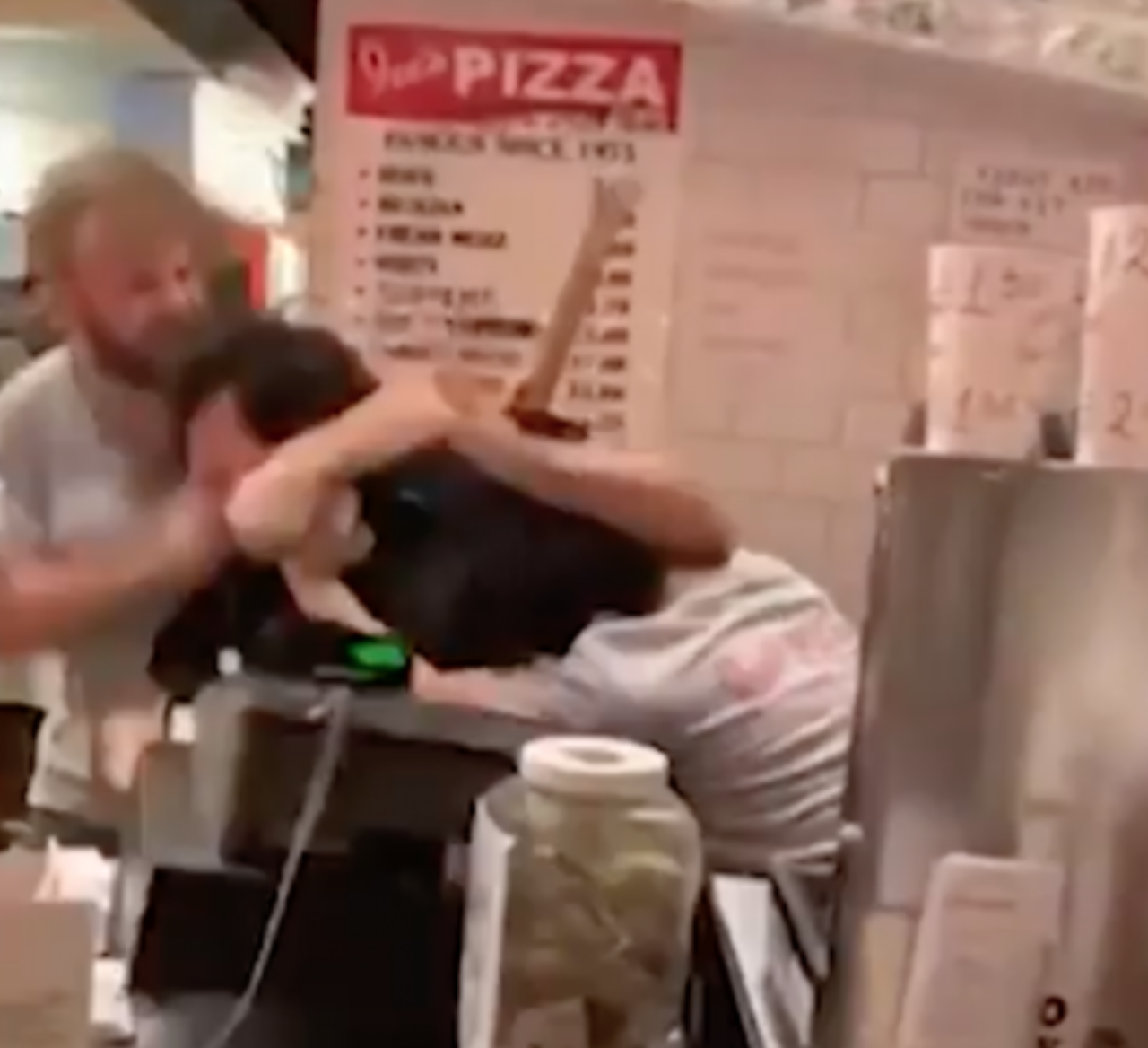 Meanwhile in New York: Graphic Pizza Parlor Brawl Has It All (Soup Ladles and Burnt Crust For Weapons), Shows a Very Hangry Crowd (Hilarious Video)